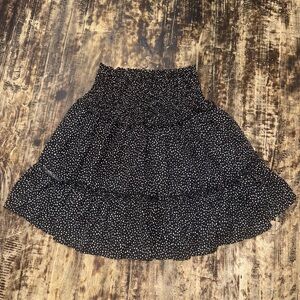 Altar'd State Black and White Ruffle Mini Skirt